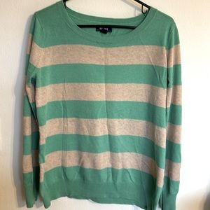 Old Navy -Green & Brown Striped Sweater